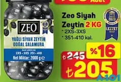 ZEO SİYAH ZEYTİN 2XS-3XS 2 KG ZEO SİYAH ZEYTİN 2XS-3XS 2 KG